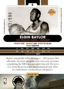 Back of Elgin Baylor