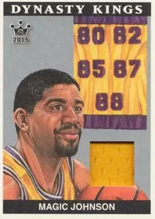 2015 Leaf Sportkings - Dynasty Kings Memorabilia #DKJ-MJ1 - Magic Johnson - Los Angeles Lakers