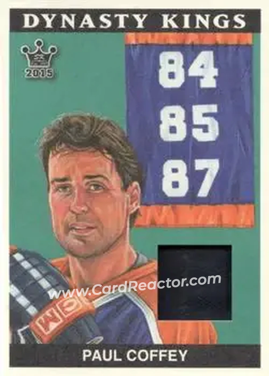 2015 Leaf Sportkings - Dynasty Kings Memorabilia Green #DKJ-PC1 - Paul Coffey - Front 2015 Leaf Sportkings - Dynasty Kings Memorabilia Green #DKJ-PC1 - Paul Coffey - Front