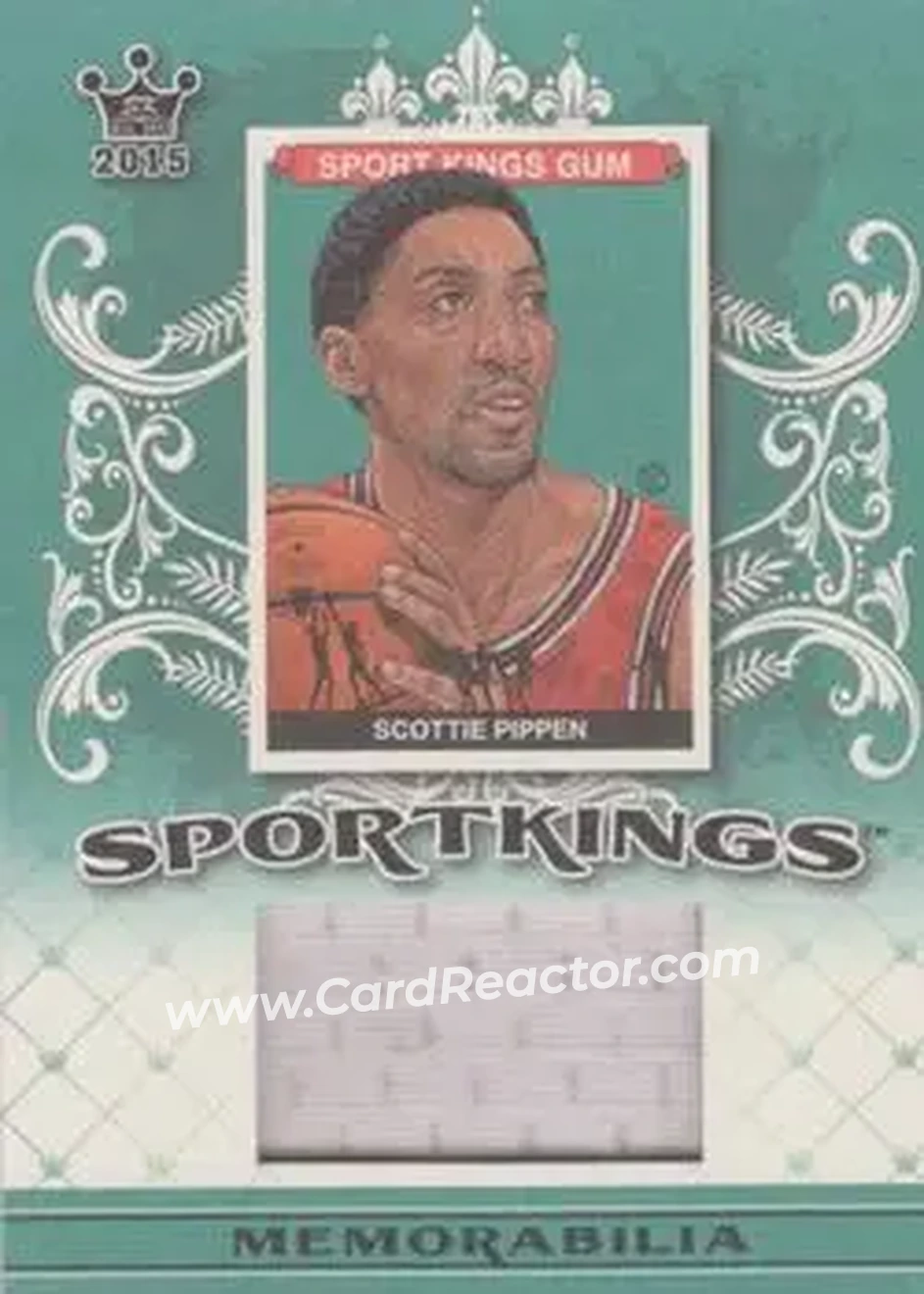 2015 Leaf Sportkings - Sportkings Memorabilia Green #SJ-SP1 - Scottie Pippen - Front 2015 Leaf Sportkings - Sportkings Memorabilia Green #SJ-SP1 - Scottie Pippen - Front