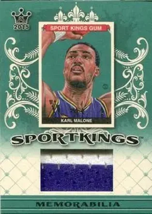 2015 Leaf Sportkings - Sportkings Memorabilia Green Patch #SP-KM1 - Karl Malone - Utah Jazz