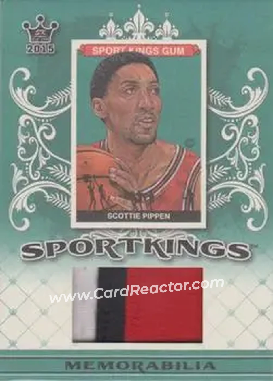 2015 Leaf Sportkings - Sportkings Memorabilia Green Patch #SP-SP1 - Scottie Pippen - Front 2015 Leaf Sportkings - Sportkings Memorabilia Green Patch #SP-SP1 - Scottie Pippen - Front