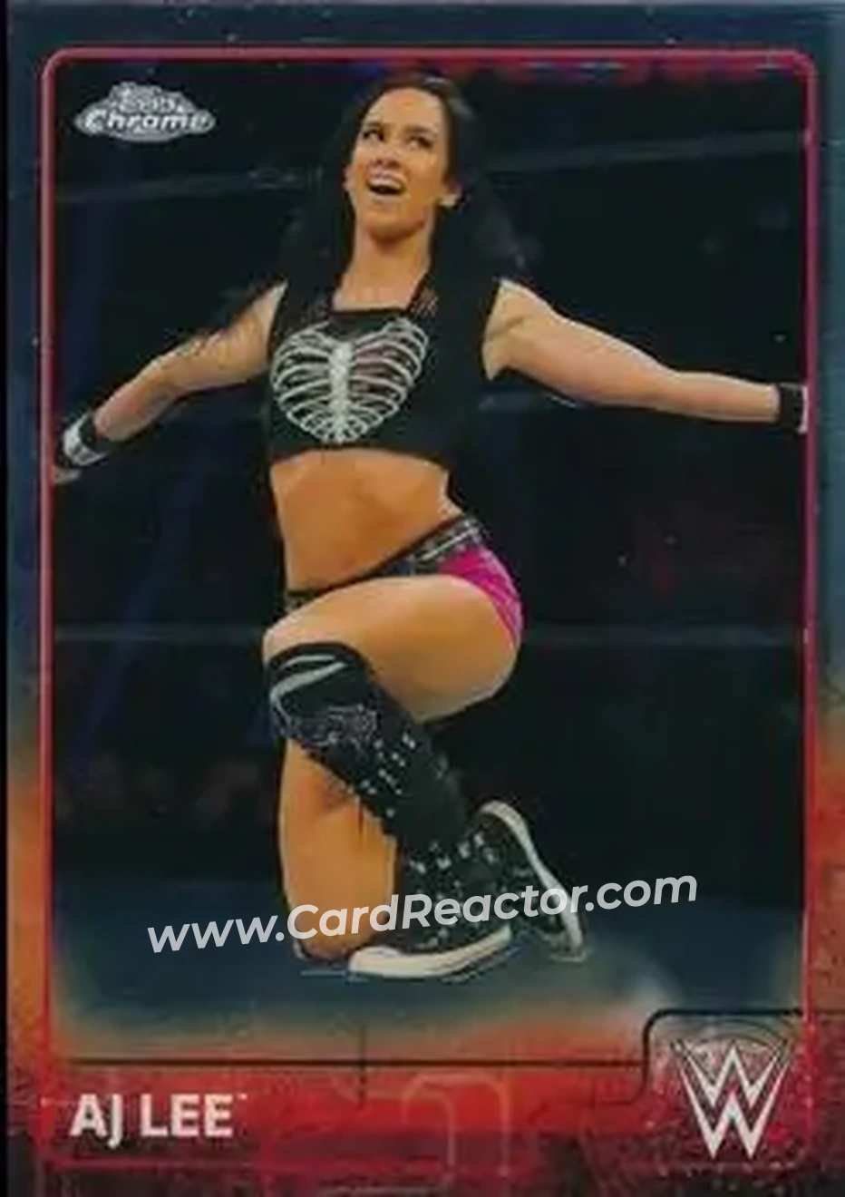 2015 Topps Chrome WWE #2 - AJ Lee - Front