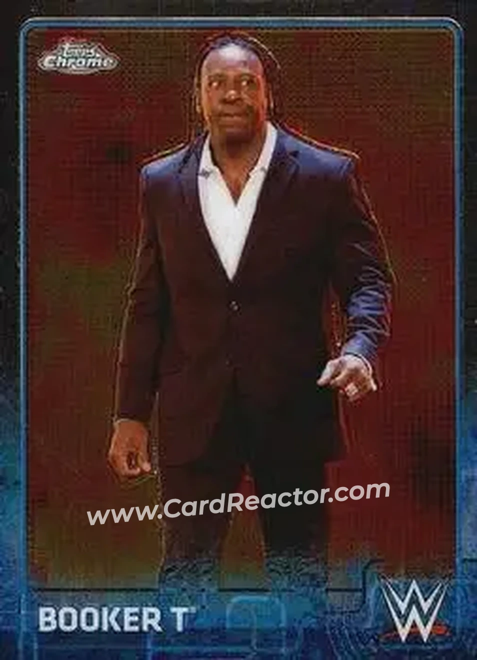 2015 Topps Chrome WWE #9 - Booker T - Front