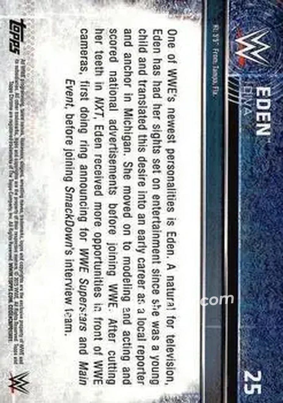 2015 Topps Chrome WWE #25 - Brandi Rhodes - Back