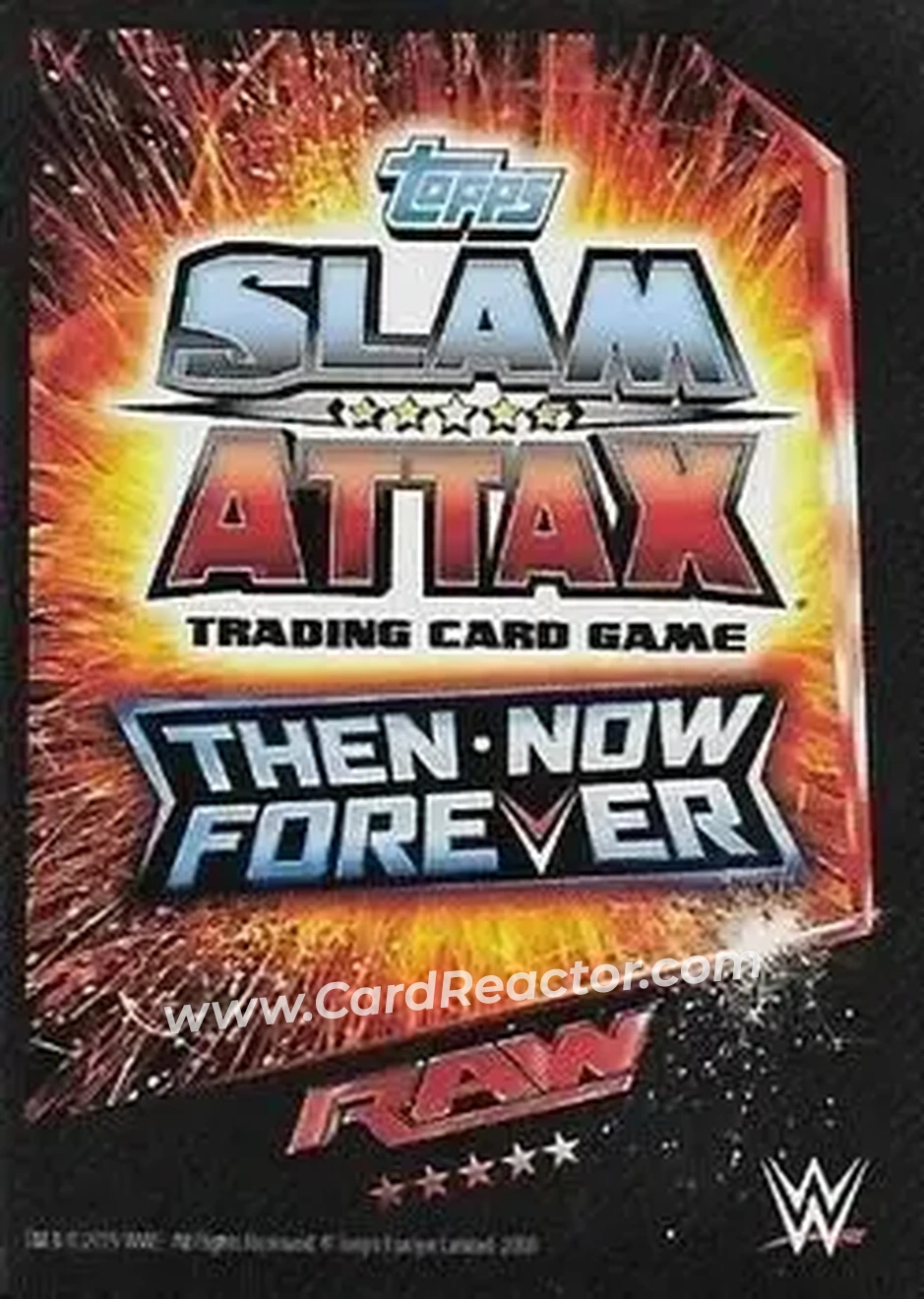 2015 Topps Slam Attax WWE: Then Now & Forever #1 - Roman Reigns - Back