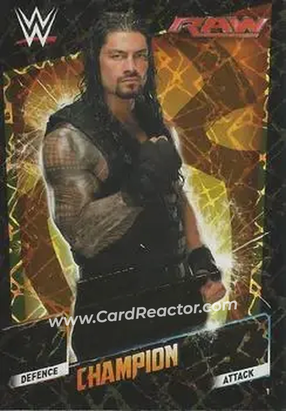2015 Topps Slam Attax WWE: Then Now & Forever #1 - Roman Reigns - Front