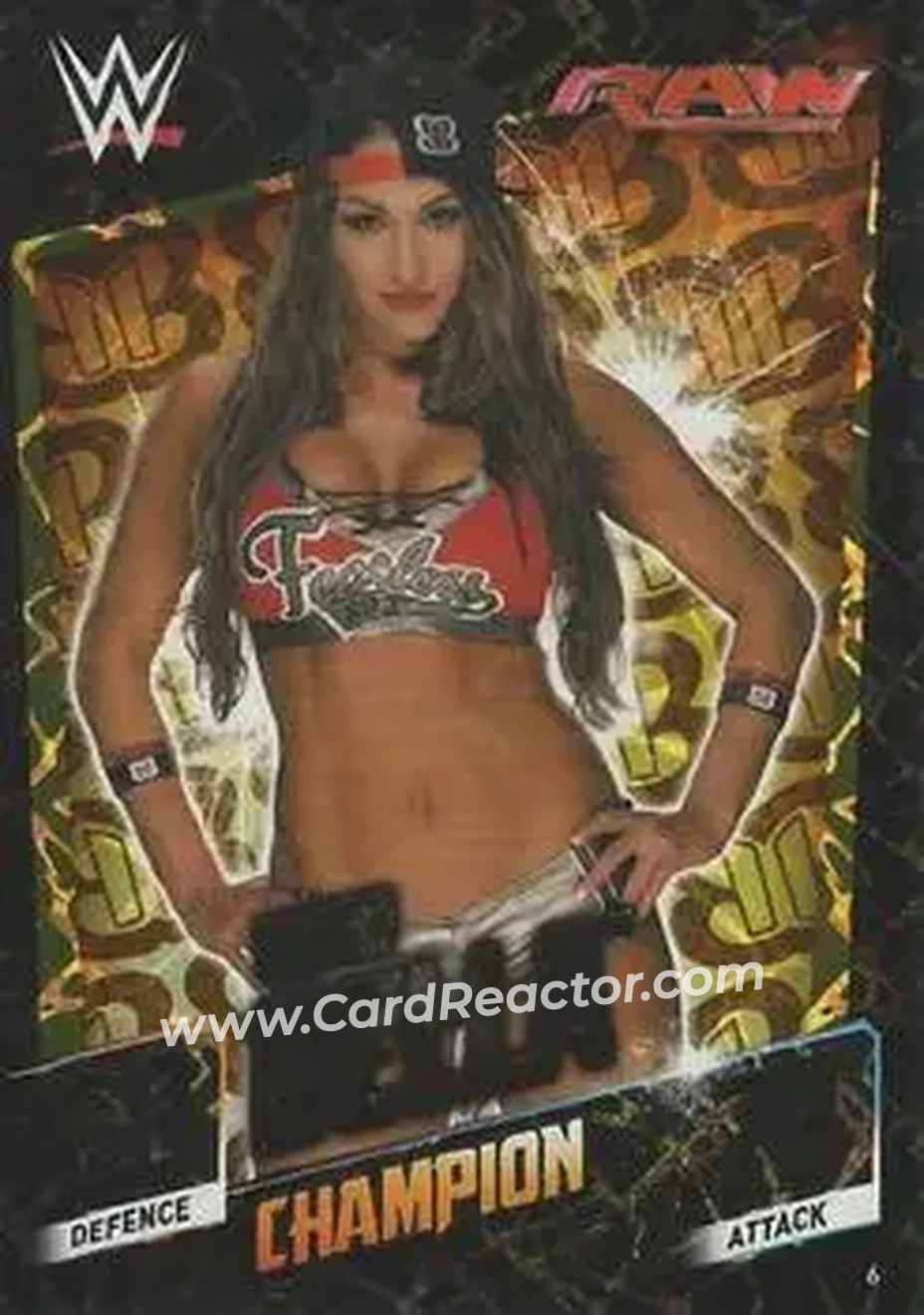 2015 Topps Slam Attax WWE: Then Now & Forever #6 - Nikki Bella - Front