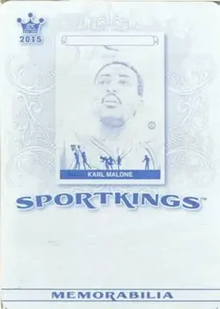 2015 Leaf Sportkings - Sportkings Memorabilia Printing Plate Black #SJ-KM1 - Karl Malone - Utah Jazz