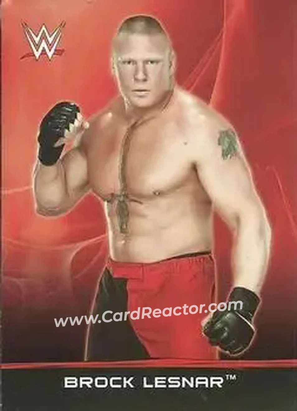 2015 Topps WWE Ringside Relic Dog Tags Inserts #6 - Brock Lesnar - Front