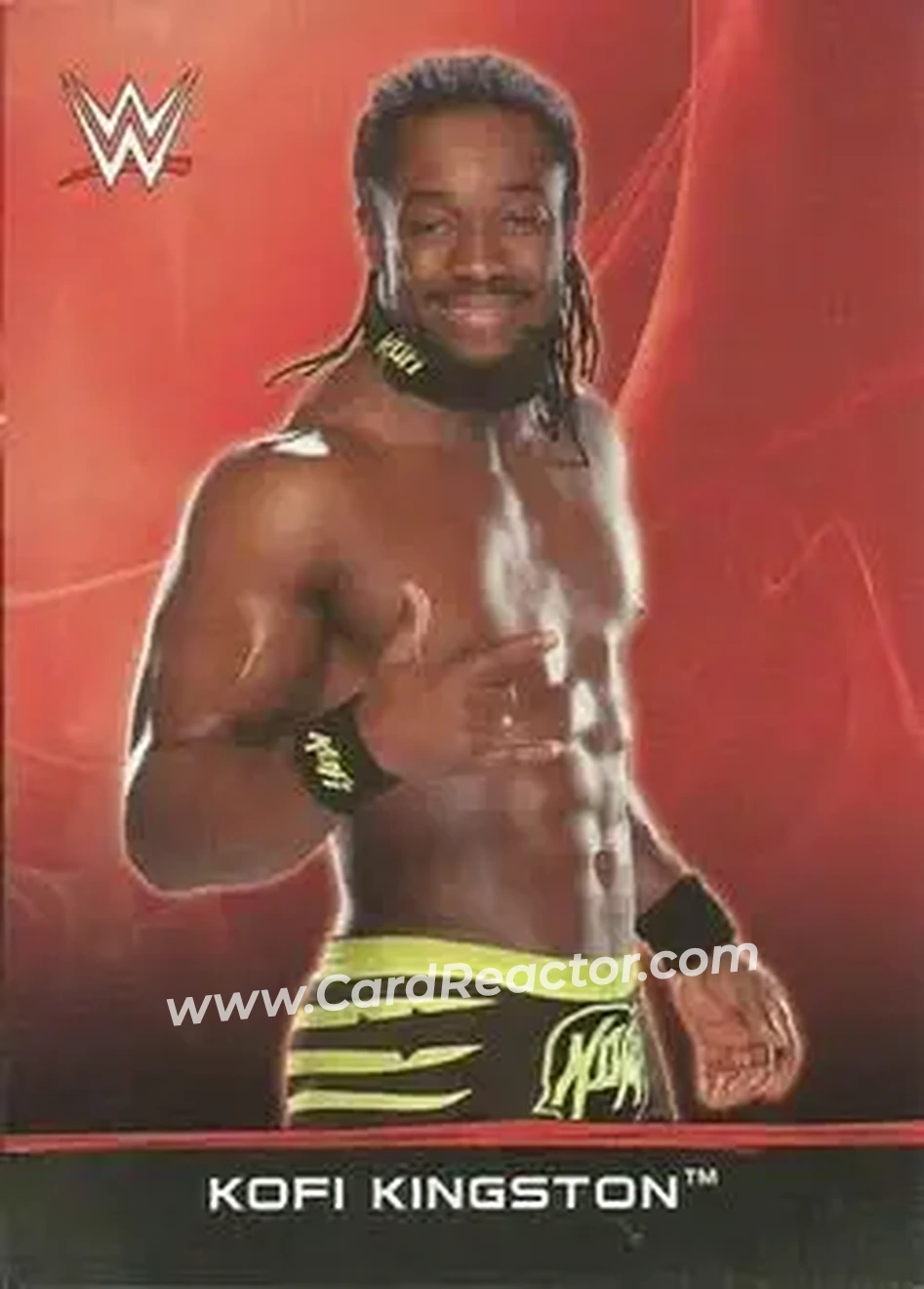 2015 Topps WWE Ringside Relic Dog Tags Inserts #15 - Kofi Kingston - Front