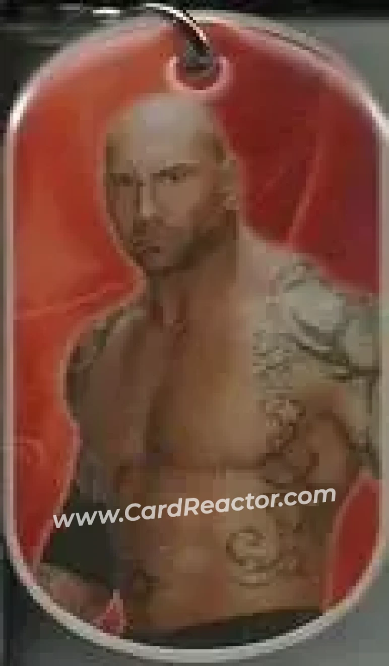 2015 Topps WWE Ringside Relic Dog Tags Inserts - Dog Tags #NNO - Batista - Front 2015 Topps WWE Ringside Relic Dog Tags Inserts - Dog Tags #NNO - Batista - Front