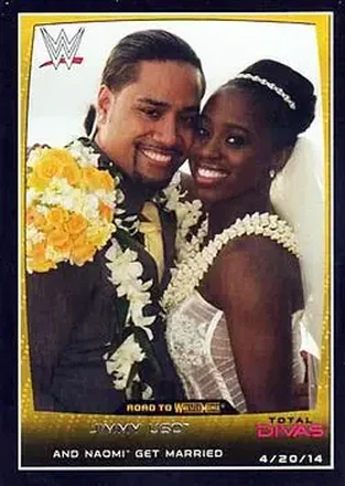 2015 Topps WWE Road to Wrestlemania #8 - Jimmy Uso - Naomi