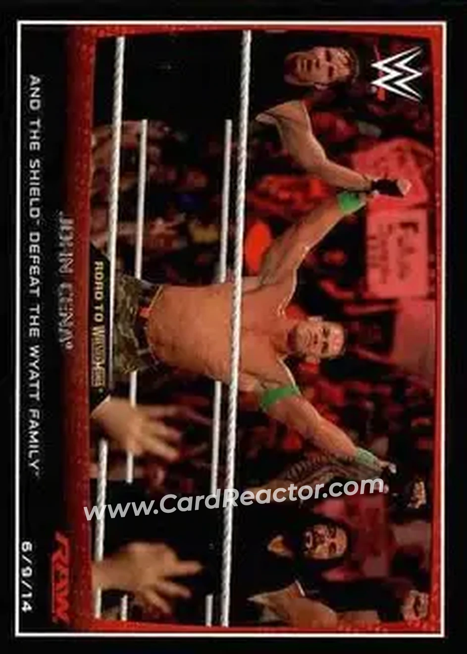 2015 Topps WWE Road to Wrestlemania #27 - John Cena - Dean Ambrose - Roman Reigns - Front 2015 Topps WWE Road to Wrestlemania #27 - John Cena - Dean Ambrose - Roman Reigns - Front