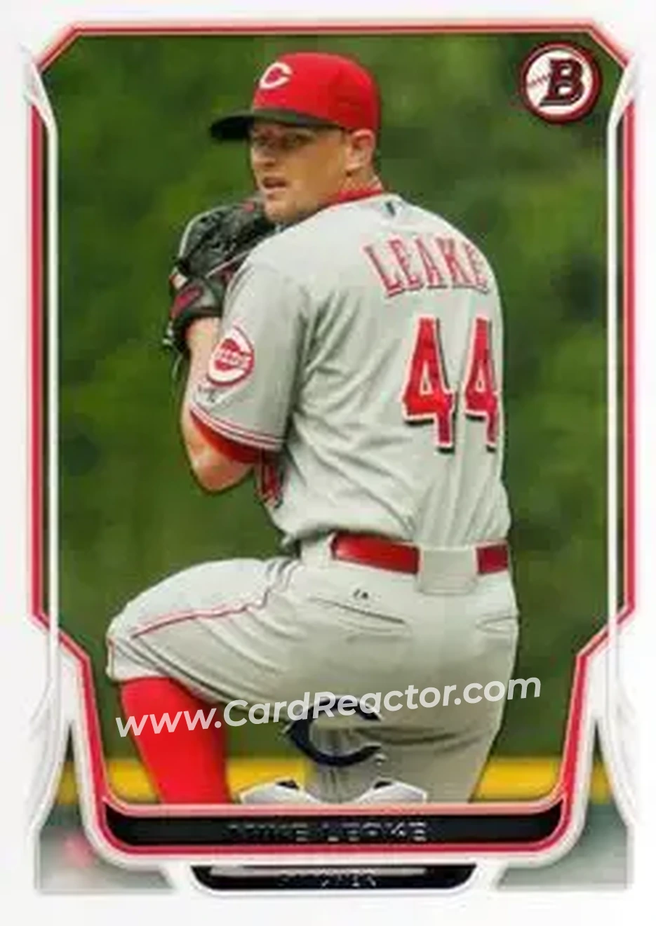 2014 Bowman #10 - Mike Leake - Cincinnati Reds - Front