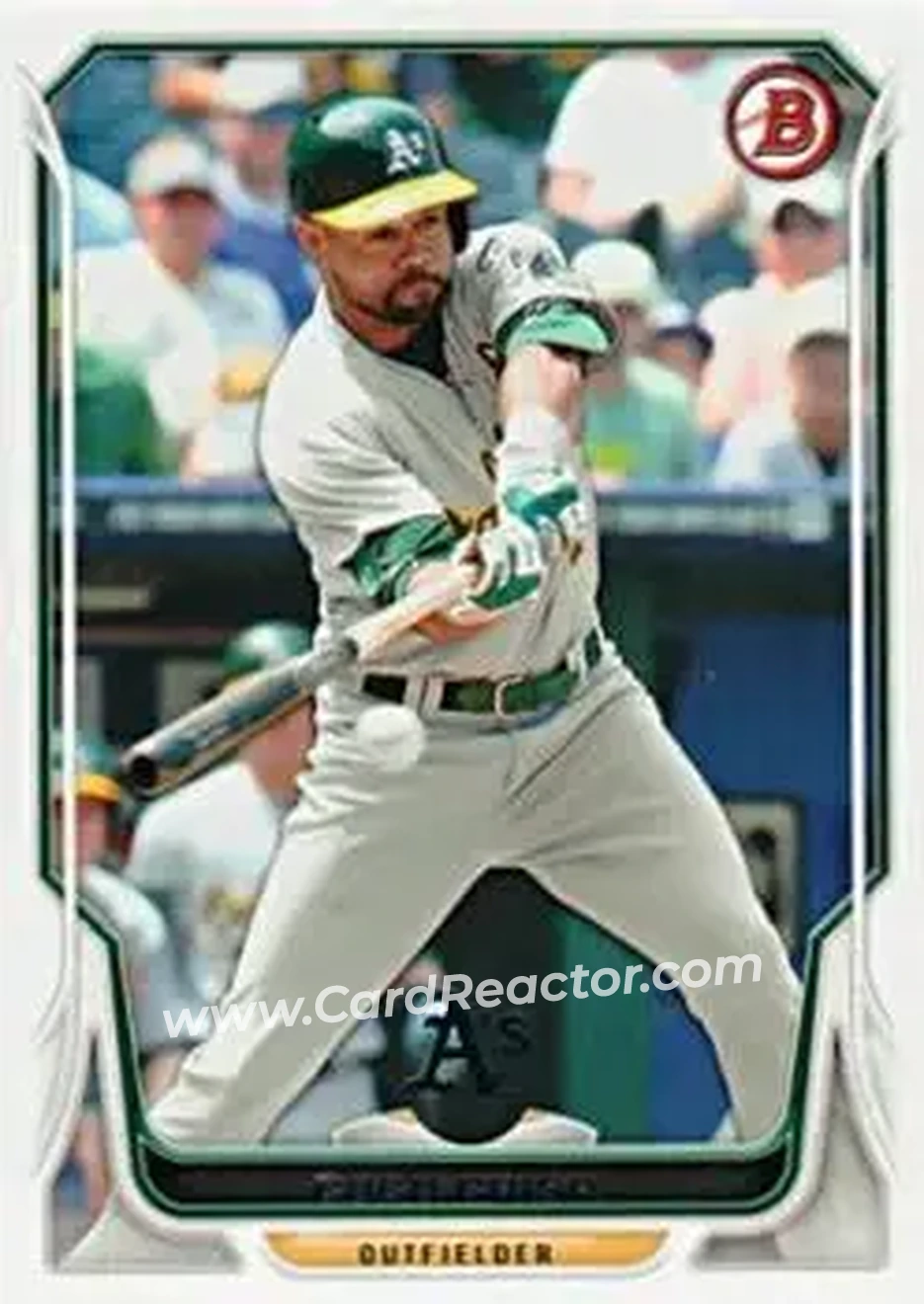 2014 Bowman #15 - Coco Crisp - Oakland Athletics - Front 2014 Bowman #15 - Coco Crisp - Oakland Athletics - Front