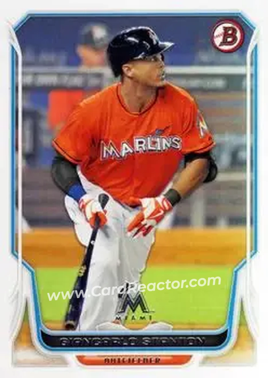 2014 Bowman #19 - Giancarlo Stanton - Miami Marlins - Front