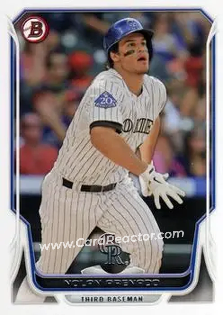 2014 Bowman #20 - Nolan Arenado - Colorado Rockies - Front 2014 Bowman #20 - Nolan Arenado - Colorado Rockies - Front
