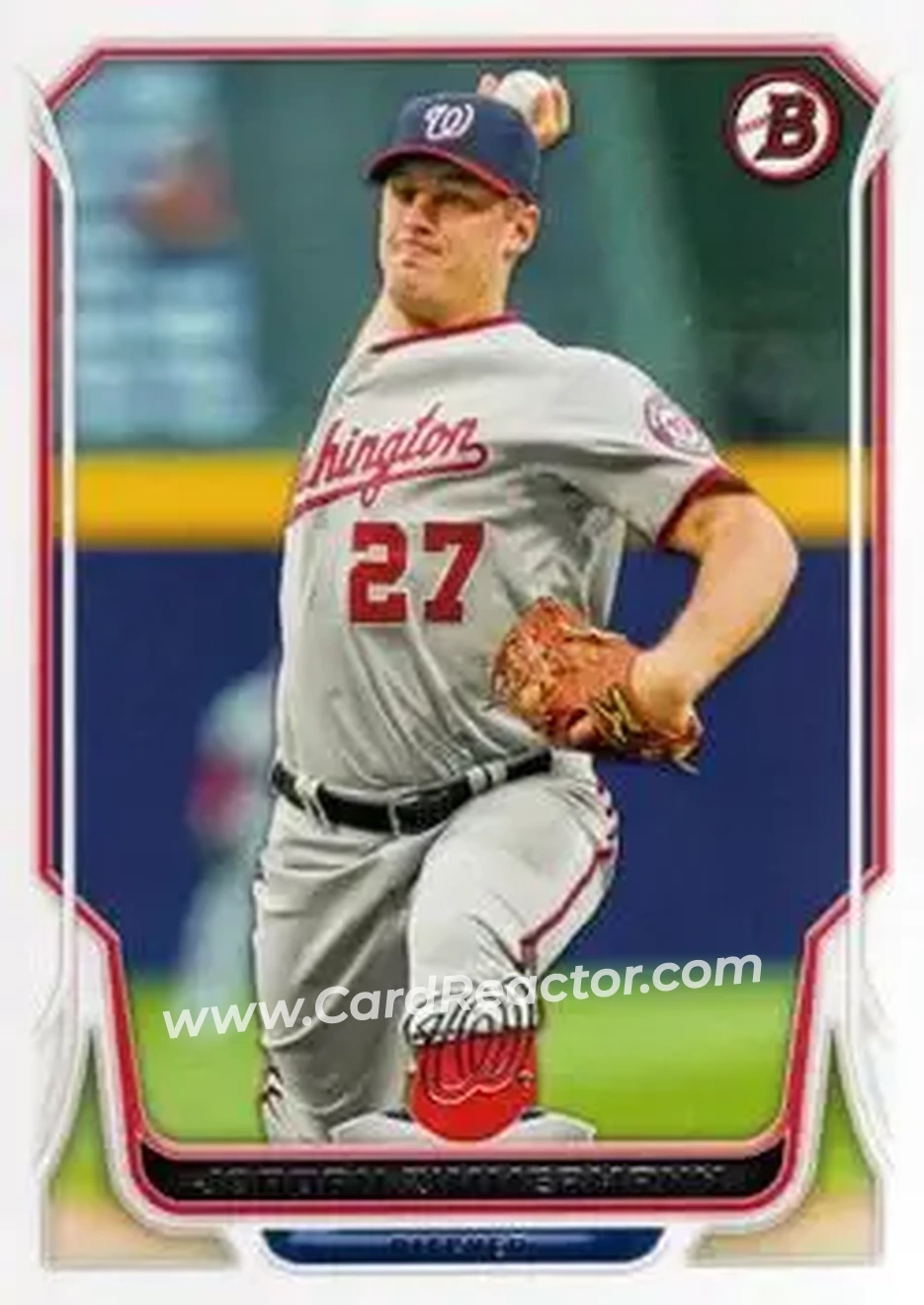 2014 Bowman #21 - Jordan Zimmermann - Washington Nationals - Front