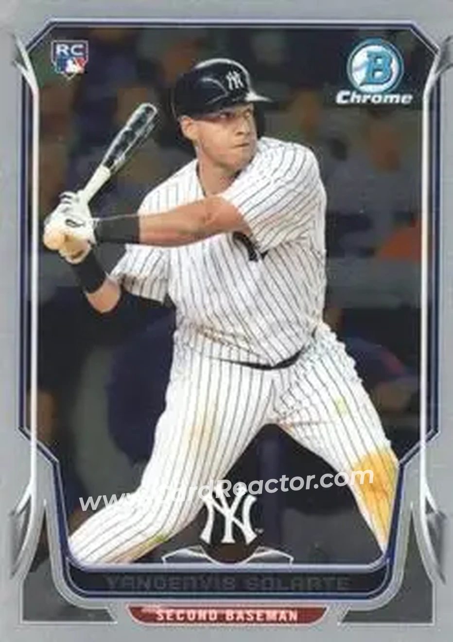 2014 Bowman Chrome #6 - Yangervis Solarte - New York Yankees - Front 2014 Bowman Chrome #6 - Yangervis Solarte - New York Yankees - Front
