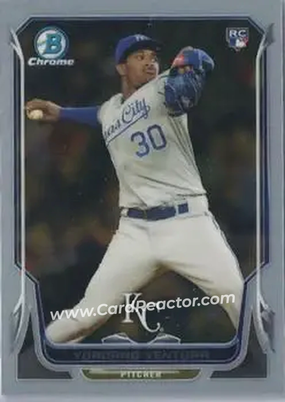 2014 Bowman Chrome #16b - Yordano Ventura - Kansas City Royals - Front 2014 Bowman Chrome #16b - Yordano Ventura - Kansas City Royals - Front