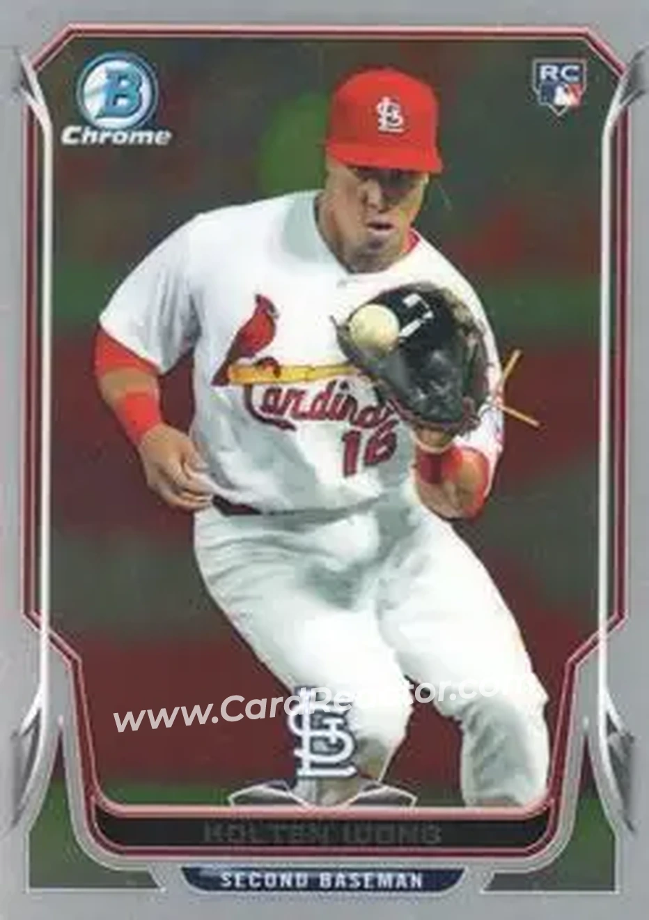 2014 Bowman Chrome #20 - Kolten Wong - St. Louis Cardinals - Front