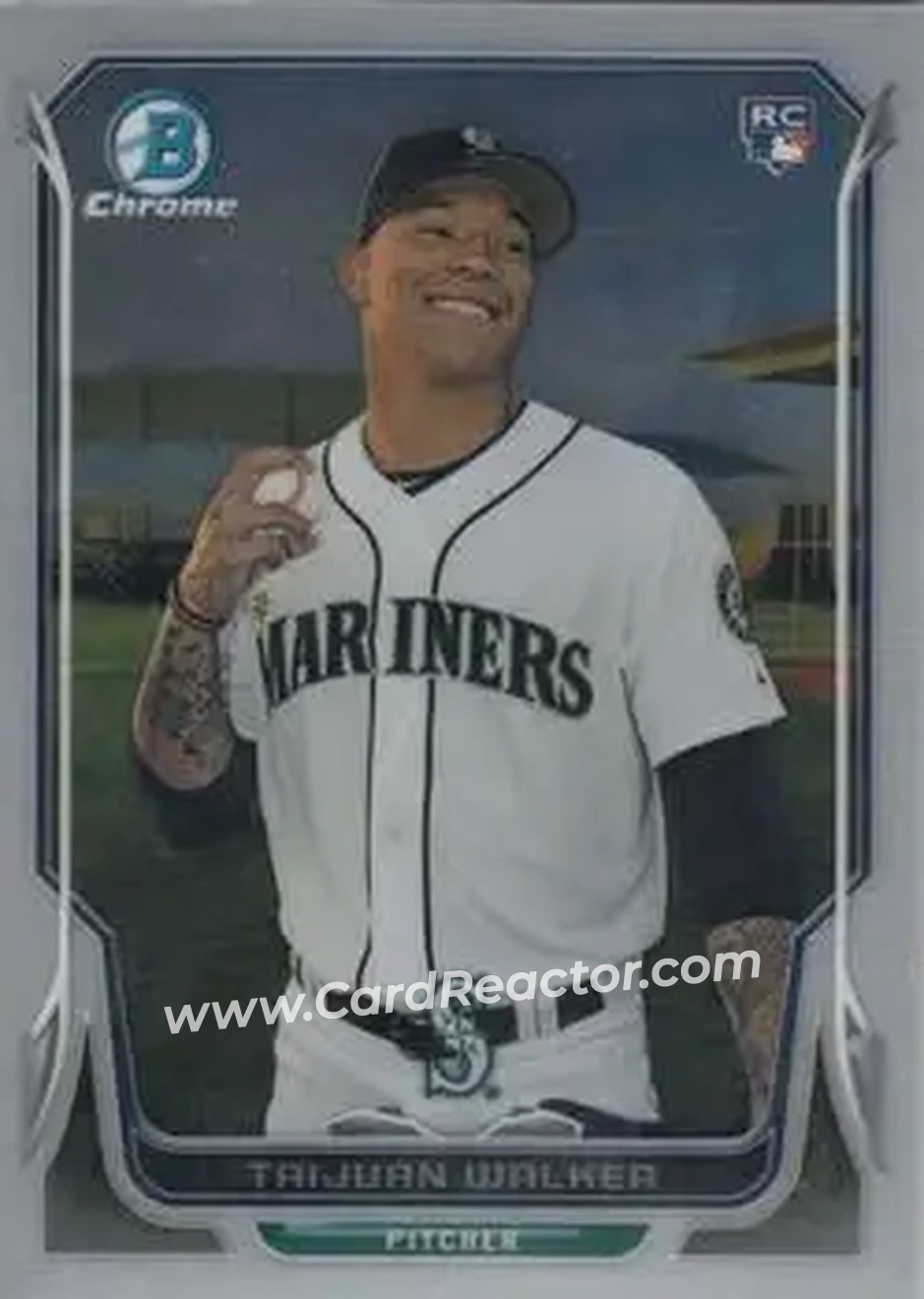 2014 Bowman Chrome #21b - Taijuan Walker - Seattle Mariners - Front