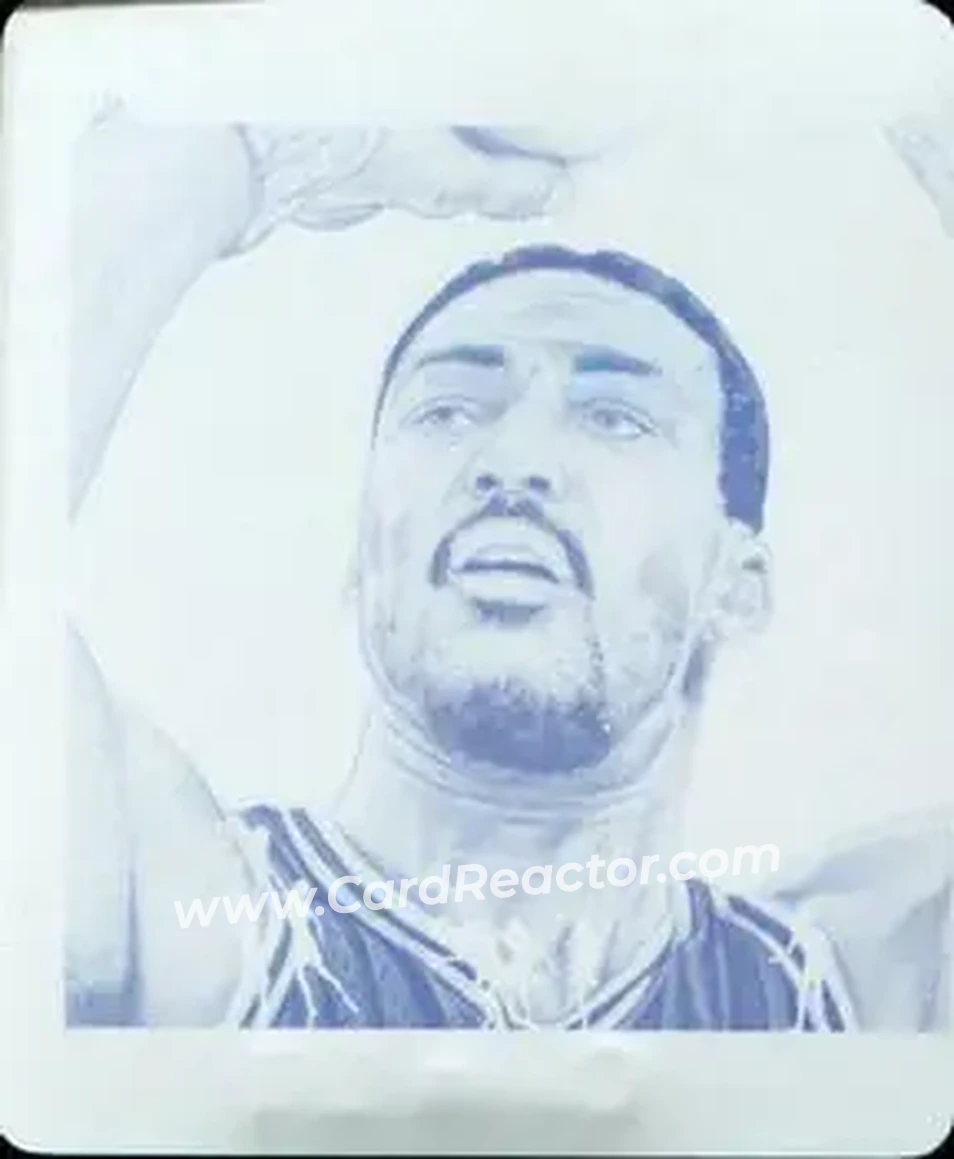 2015 Leaf Sportkings - Mini Printing Plate Cyan #009 - Karl Malone - Utah Jazz - Front