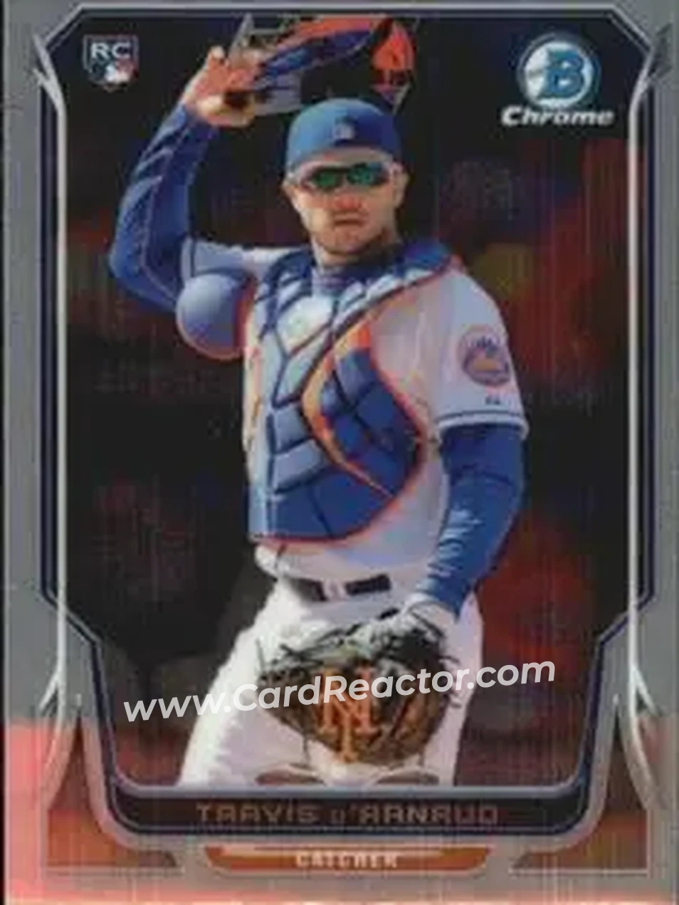 2014 Bowman Chrome Mini #3 - Travis d’Arnaud - New York Mets - Front