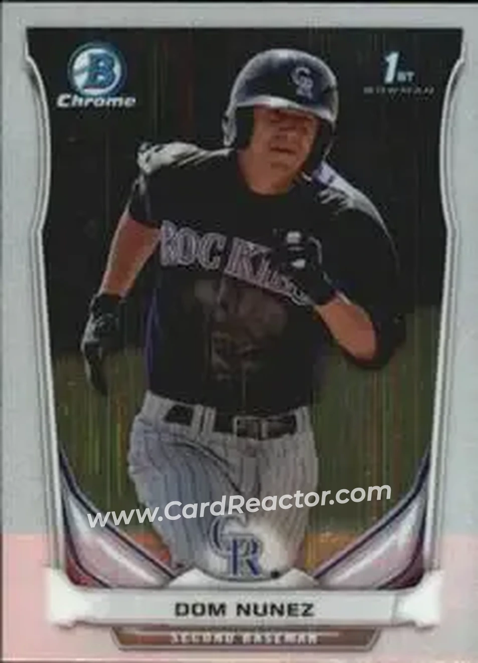 2014 Bowman Chrome Mini #10 - Dom Nuñez - Colorado Rockies - Front 2014 Bowman Chrome Mini #10 - Dom Nuñez - Colorado Rockies - Front