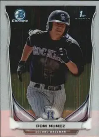 2014 Bowman Chrome Mini #10 - Dom Nuñez - Colorado Rockies