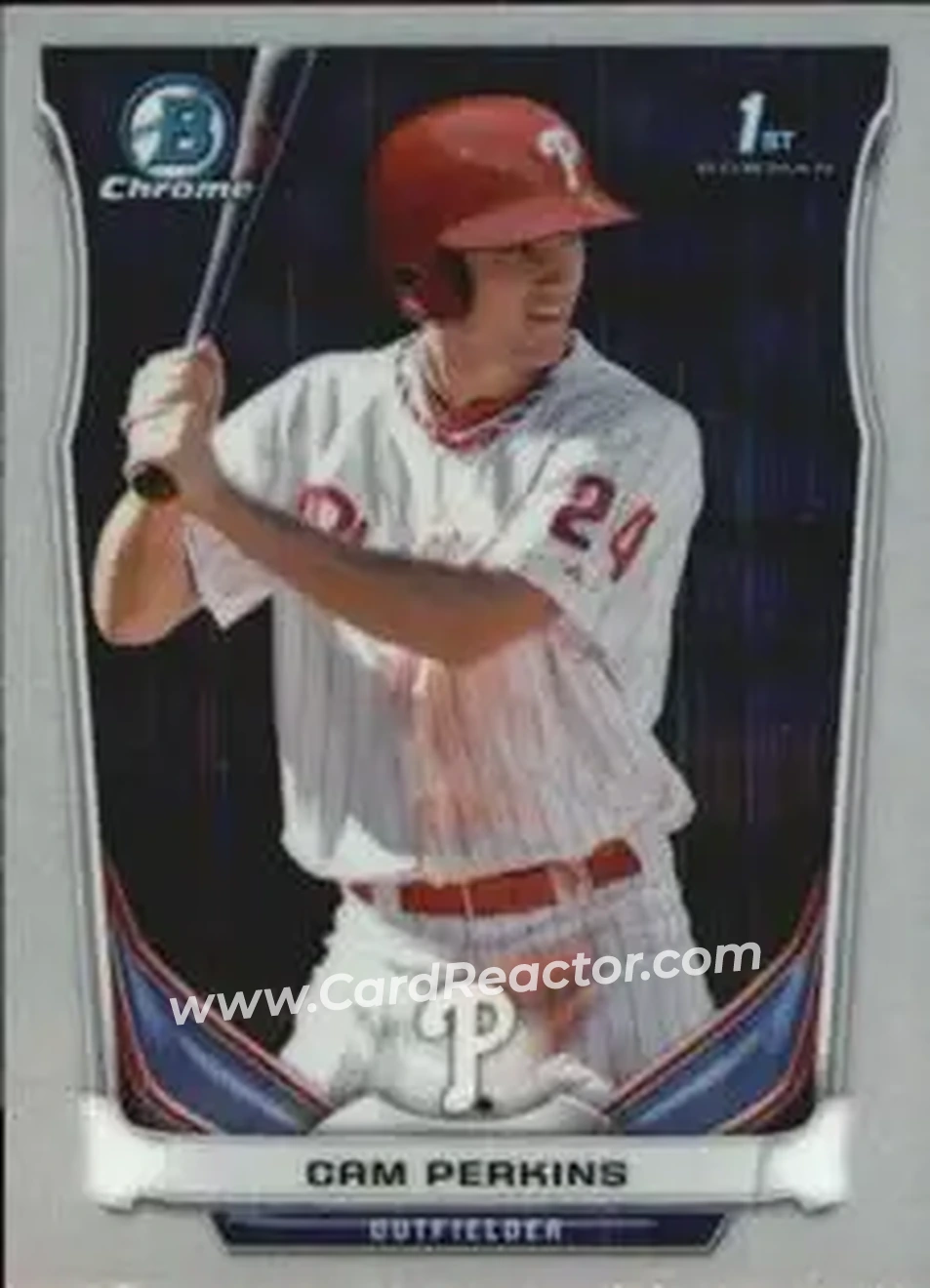 2014 Bowman Chrome Mini #11 - Cam Perkins - Philadelphia Phillies - Front 2014 Bowman Chrome Mini #11 - Cam Perkins - Philadelphia Phillies - Front
