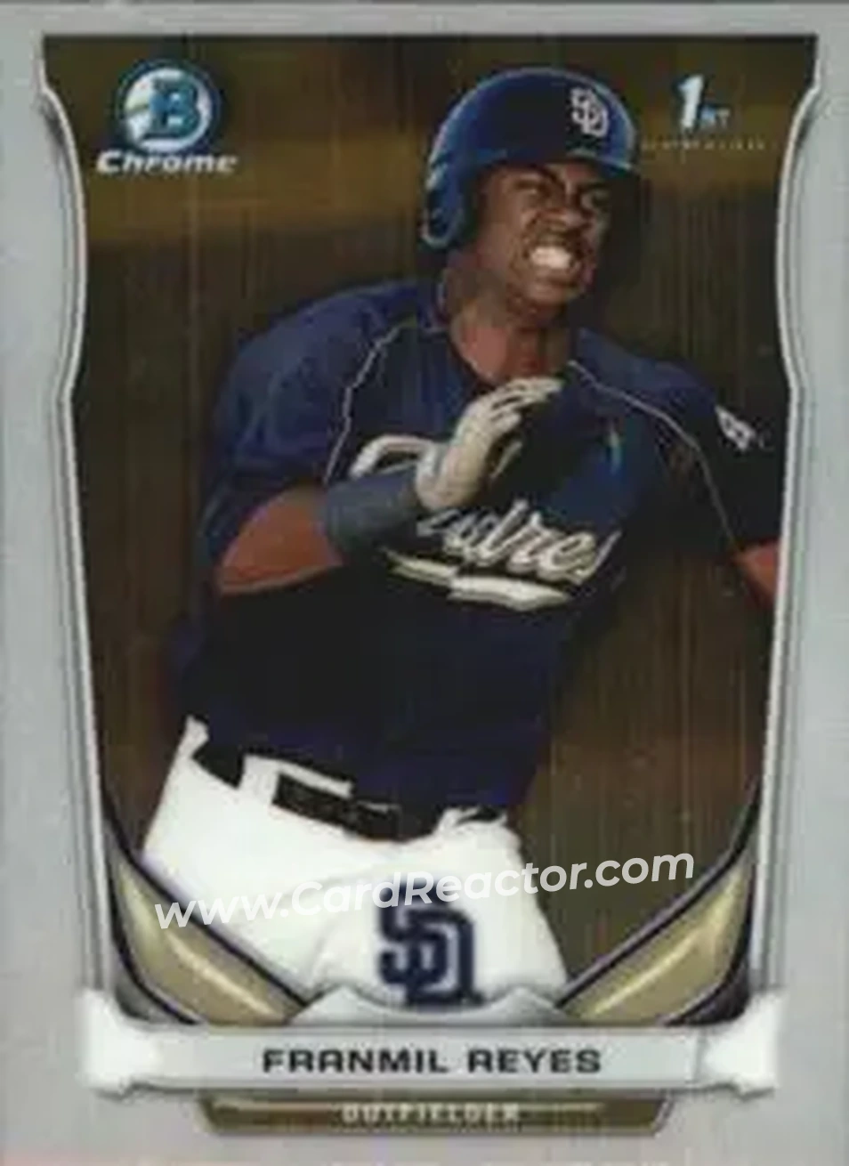 2014 Bowman Chrome Mini #12 - Franmil Reyes - San Diego Padres - Front 2014 Bowman Chrome Mini #12 - Franmil Reyes - San Diego Padres - Front