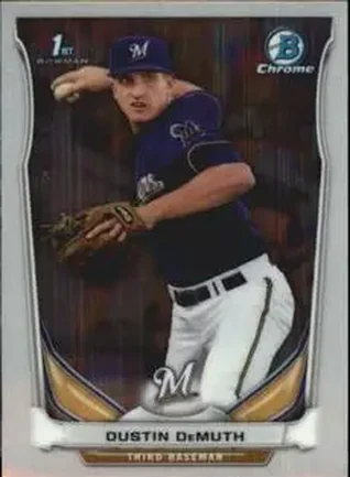 2014 Bowman Chrome Mini #18 - Dustin DeMuth - Milwaukee Brewers