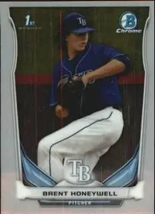 2014 Bowman Chrome Mini #21 - Brent Honeywell Jr. - Tampa Bay Rays