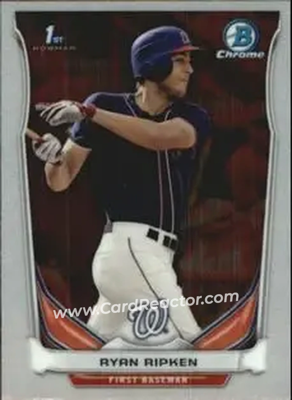 2014 Bowman Chrome Mini #25 - Ryan Ripken - Washington Nationals - Front
