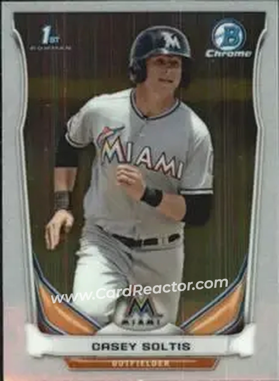 2014 Bowman Chrome Mini #26 - Casey Soltis - Miami Marlins - Front