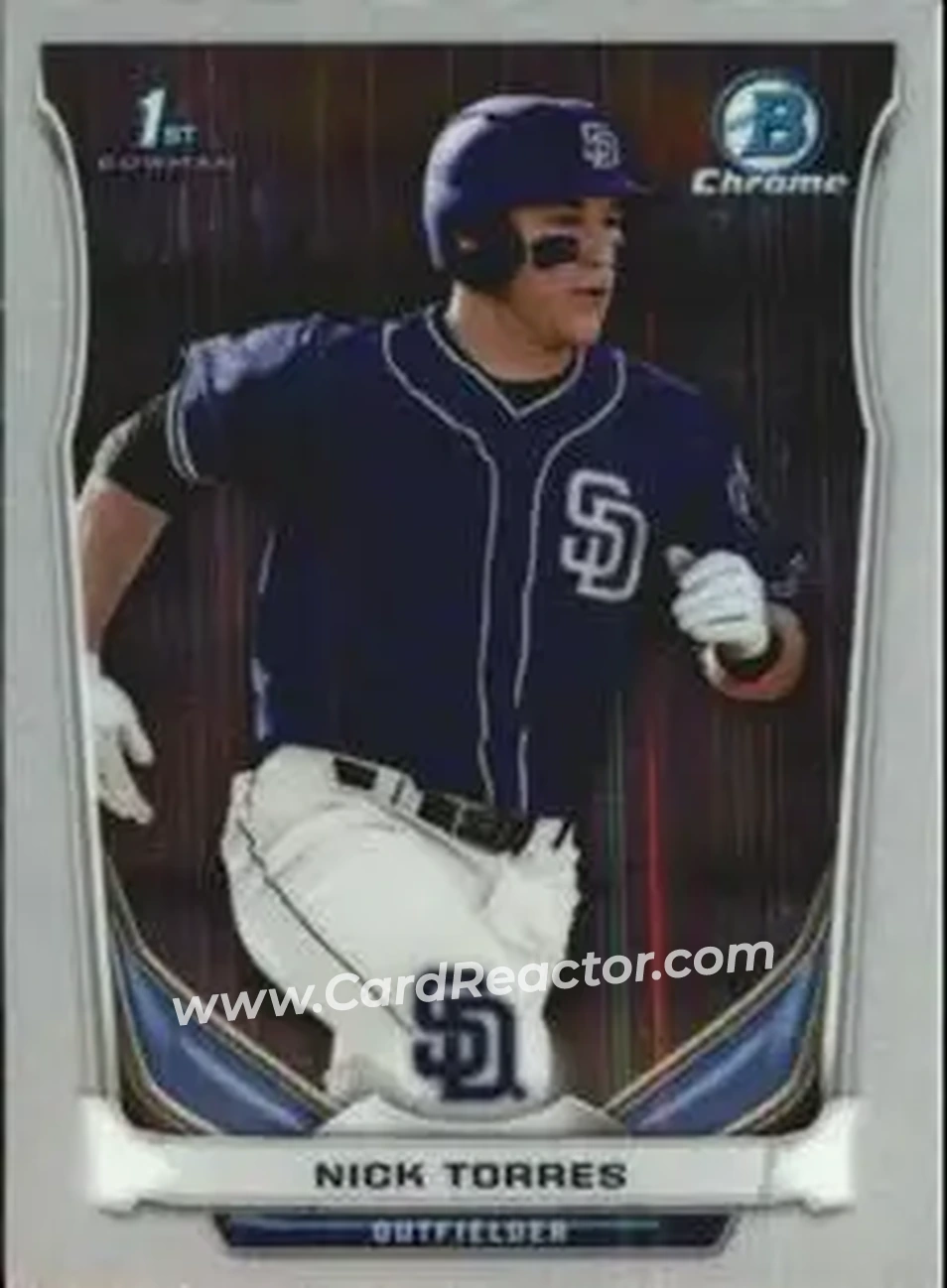 2014 Bowman Chrome Mini #27 - Nick Torres - San Diego Padres - Front 2014 Bowman Chrome Mini #27 - Nick Torres - San Diego Padres - Front