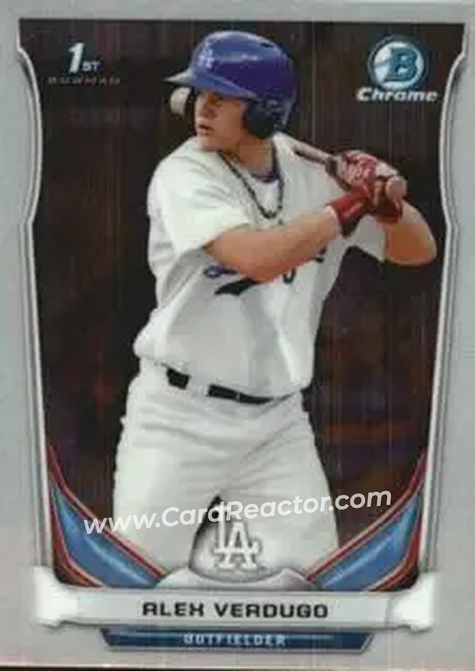 2014 Bowman Chrome Mini #28 - Alex Verdugo - Los Angeles Dodgers - Front