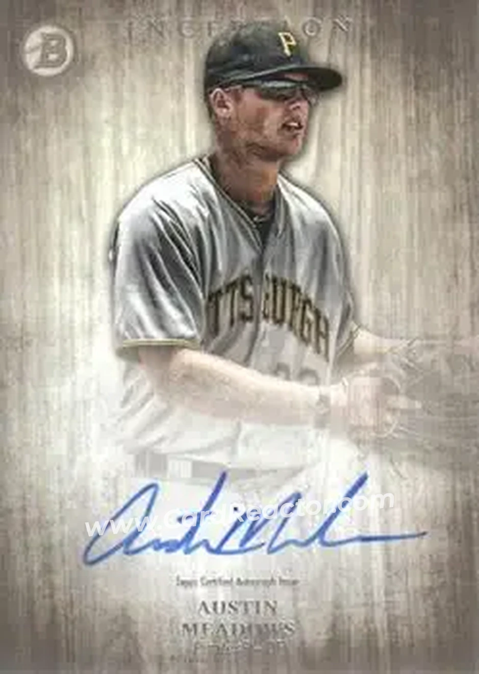 2014 Bowman Inception #PA-AME - Austin Meadows - Pittsburgh Pirates - Front