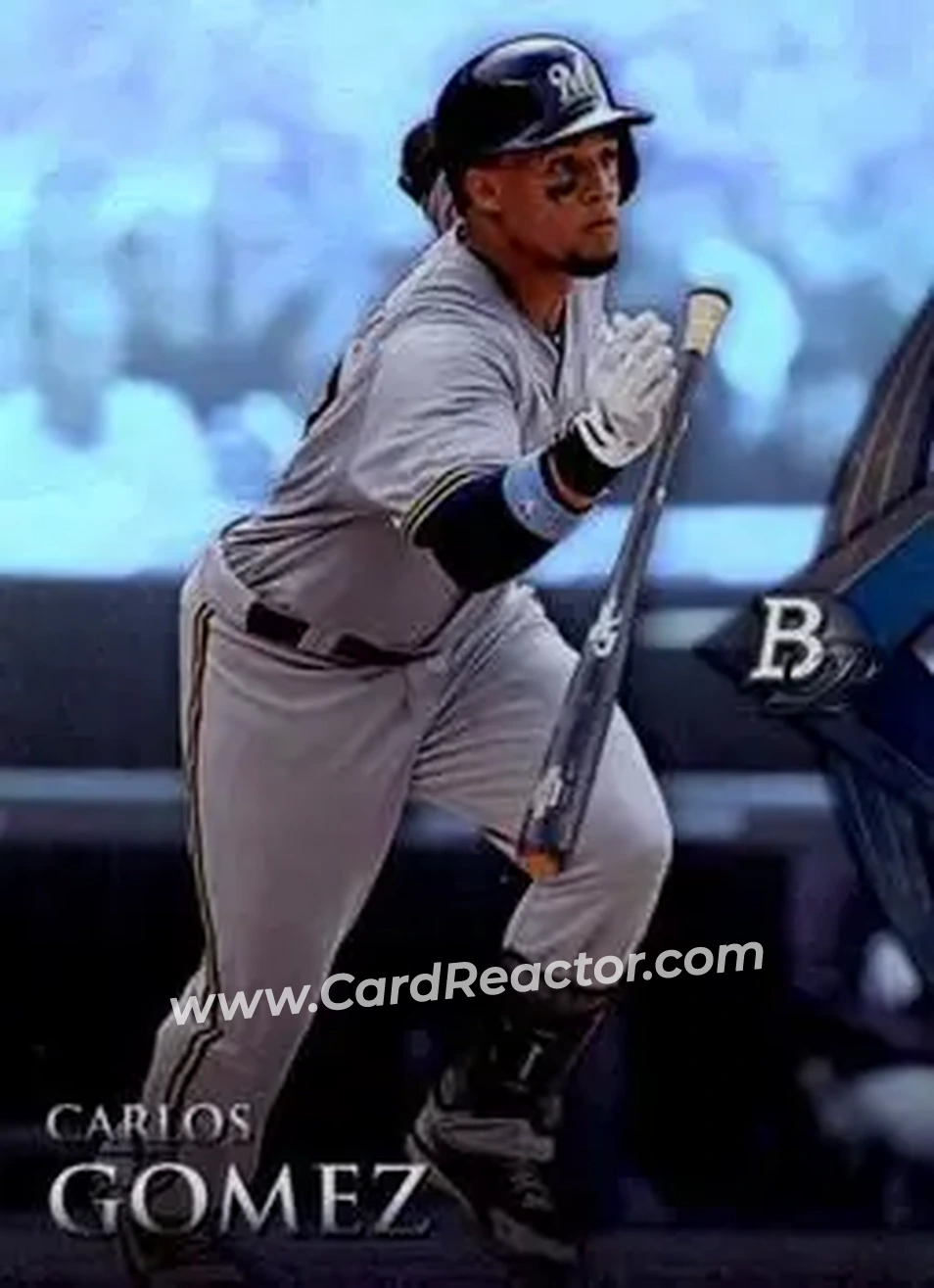 2014 Bowman Platinum #5 - Carlos Gomez - Milwaukee Brewers - Front 2014 Bowman Platinum #5 - Carlos Gomez - Milwaukee Brewers - Front
