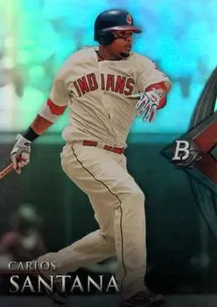 2014 Bowman Platinum #29 - Carlos Santana - Cleveland Indians