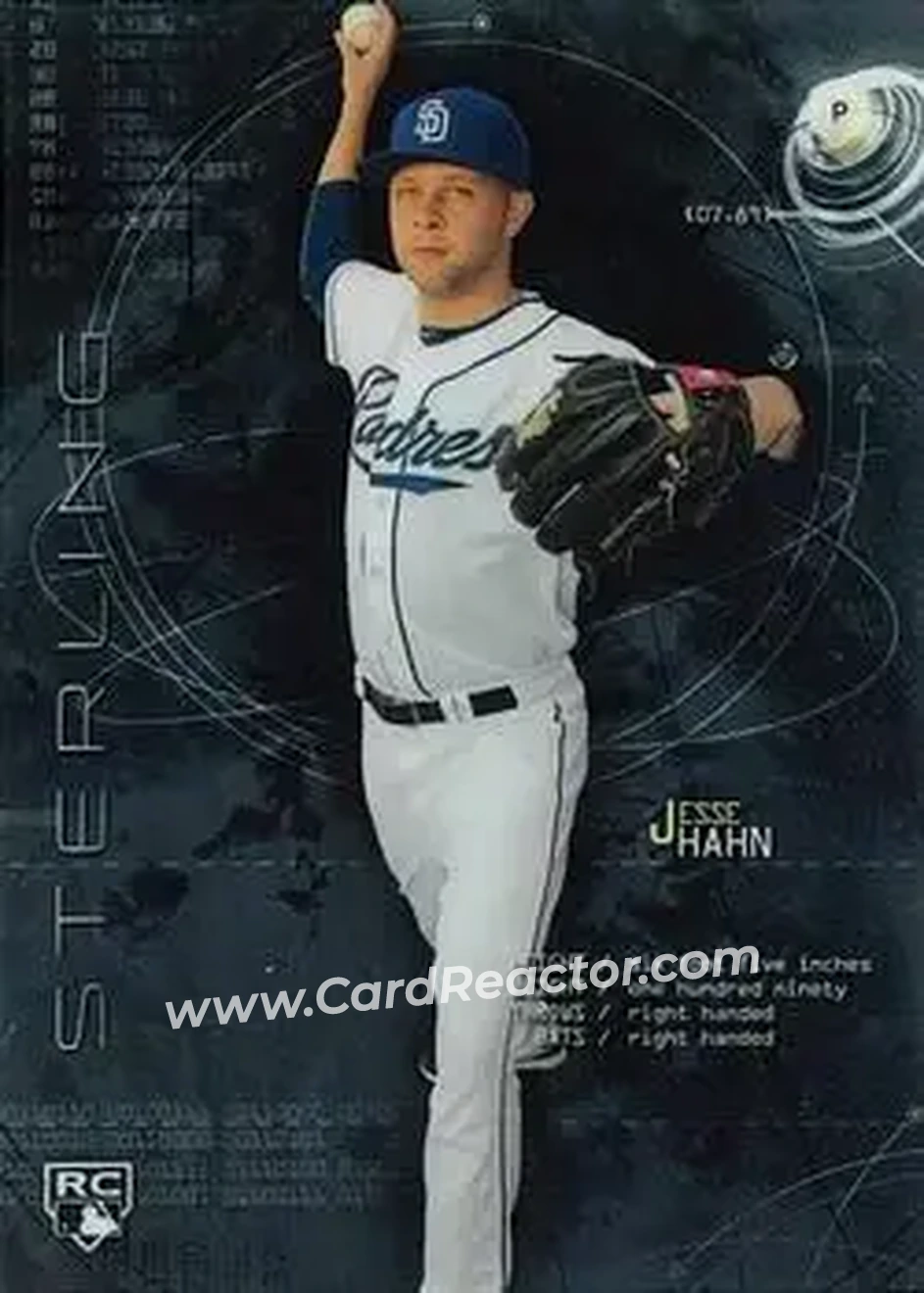 2014 Bowman Sterling #12 - Jesse Hahn - San Diego Padres - Front 2014 Bowman Sterling #12 - Jesse Hahn - San Diego Padres - Front