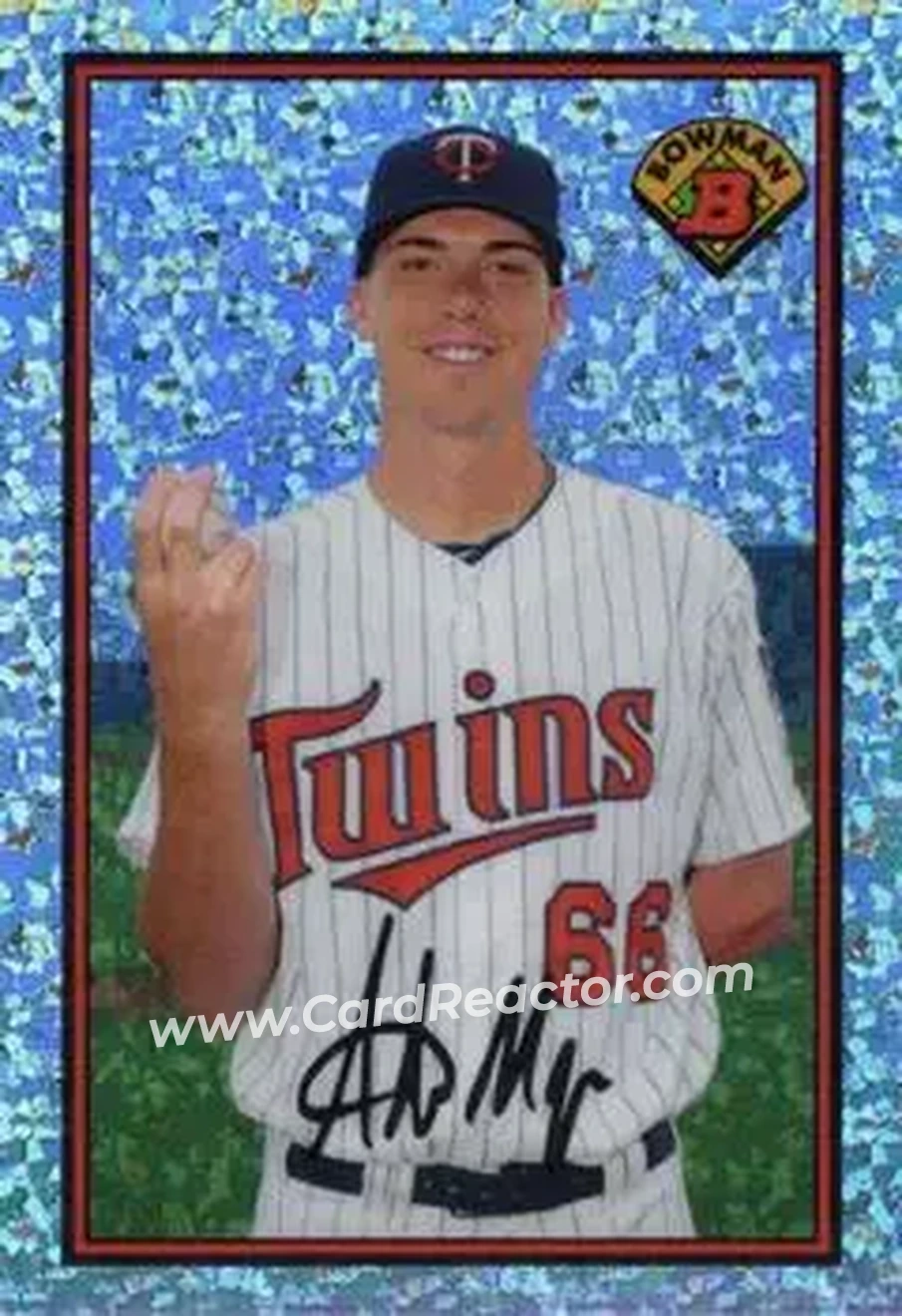 2014 Bowman Sterling - 1989 Bowman is Back Silver Diamond Refractor #89BIB-AM - Alex Meyer - Minnesota Twins - Back