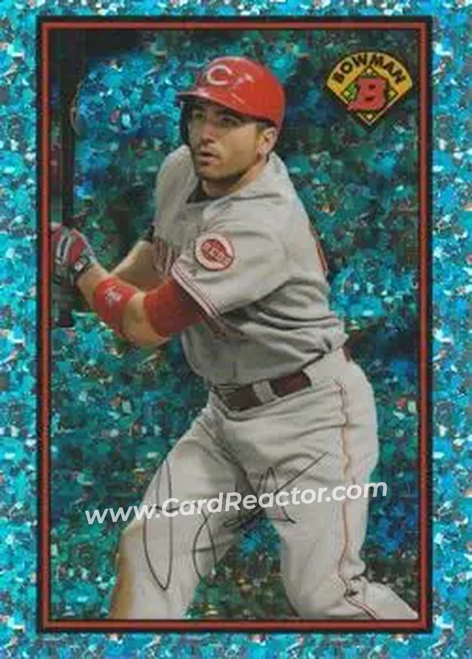 2014 Bowman Sterling - 1989 Bowman is Back Silver Diamond Refractor #89BIB-JV - Joey Votto - Cincinnati Reds - Back