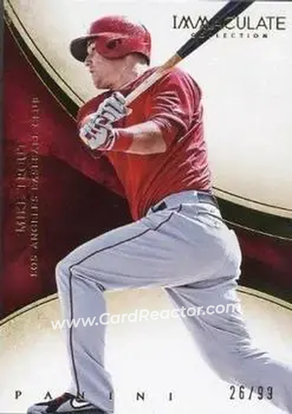 2014 Panini Immaculate Collection #1 - Mike Trout - Los Angeles Angels - Front