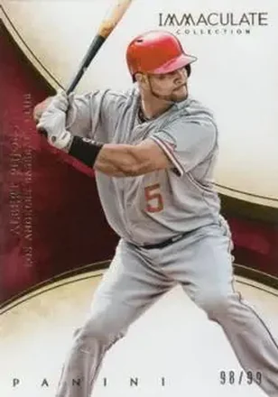 2014 Panini Immaculate Collection #3 - Albert Pujols - Los Angeles Angels