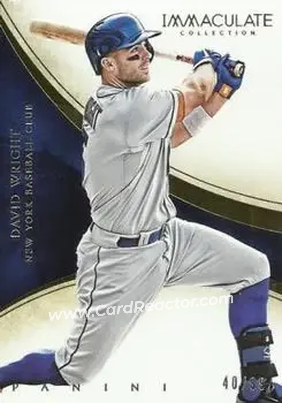 2014 Panini Immaculate Collection #15 - David Wright - New York Mets - Front 2014 Panini Immaculate Collection #15 - David Wright - New York Mets - Front