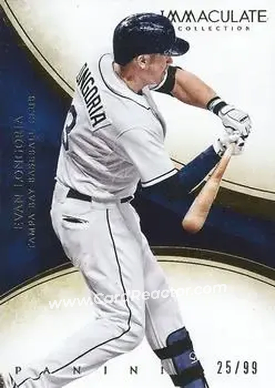 2014 Panini Immaculate Collection #19 - Evan Longoria - Tampa Bay Rays - Front