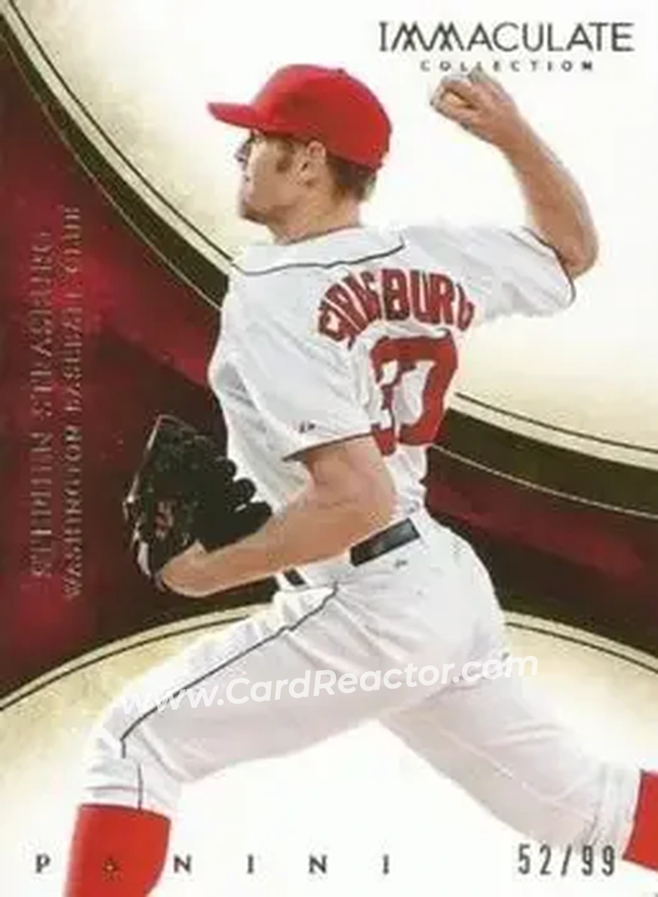 2014 Panini Immaculate Collection #20 - Stephen Strasburg - Washington Nationals - Front
